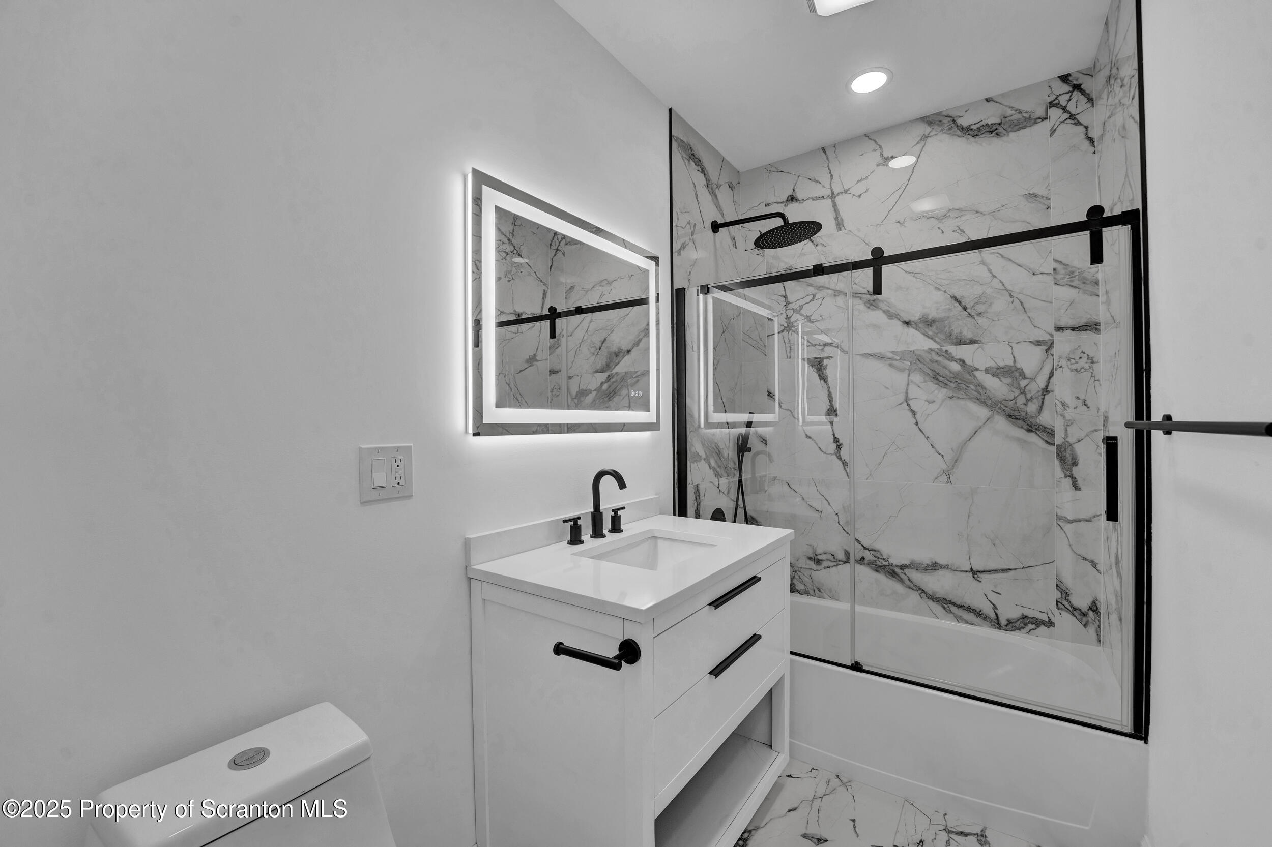 33 Fordham Road Wilkes Barre, PA 18702 - Photo 70 of 93 a bathroom with a sink toilet and shower