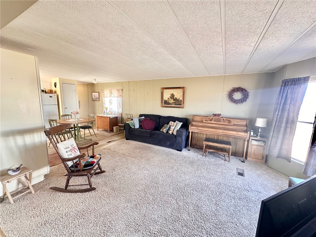 3309 Bacobi Road Golden Valley, AZ 86413 - Photo 17 of 31 Living room with carpet floors and a textured ceiling