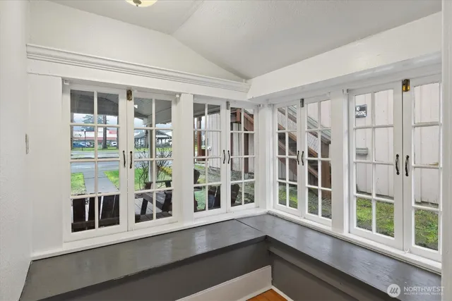 a kitchen with a sink and a refrigerator