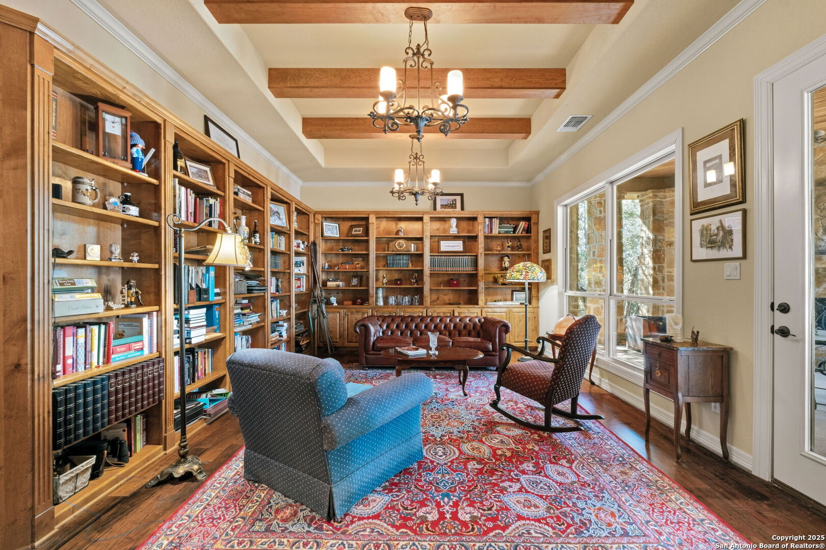 325 Whitestone Drive Spring Branch, TX 78070 - Photo 34 of 50 a living room with fireplace furniture and a large window