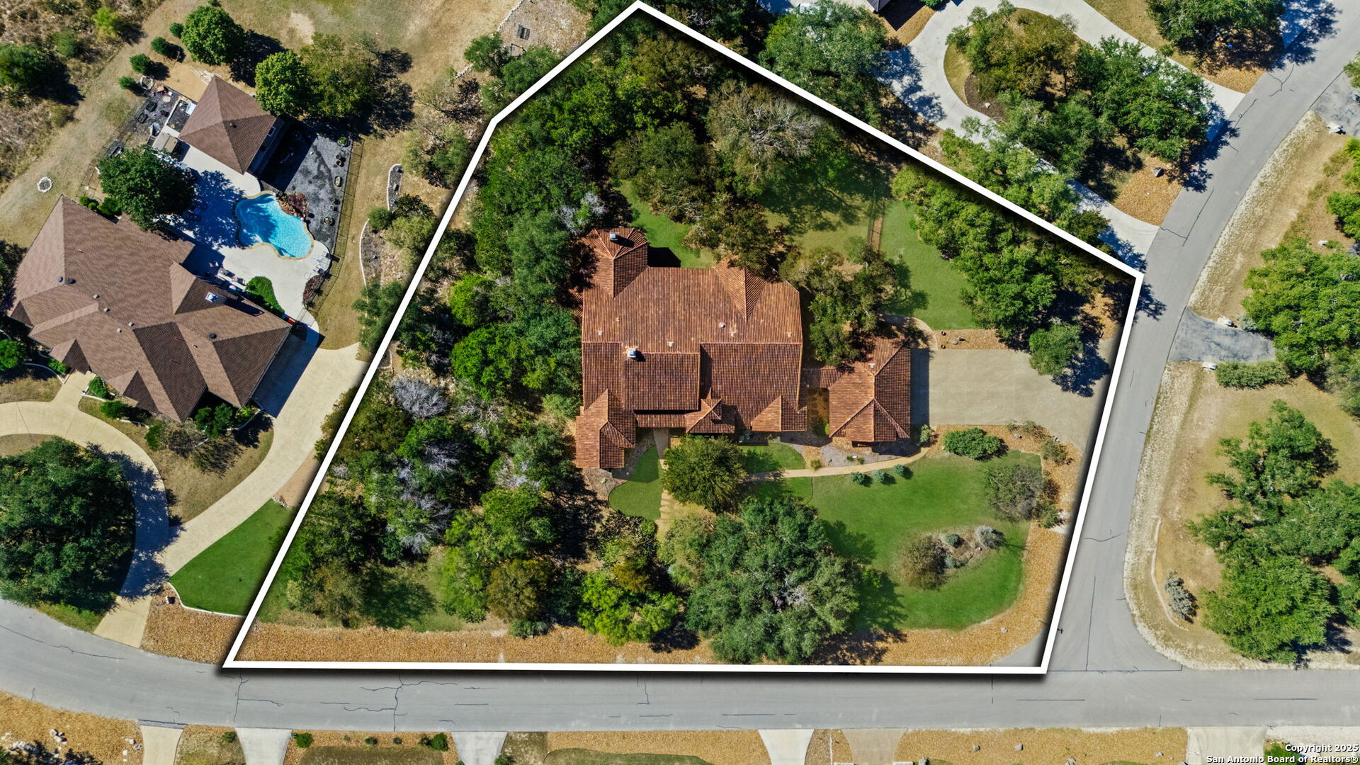 325 Whitestone Drive Spring Branch, TX 78070 - Photo 47 of 50 an aerial view of a residential houses with outdoor space and street view