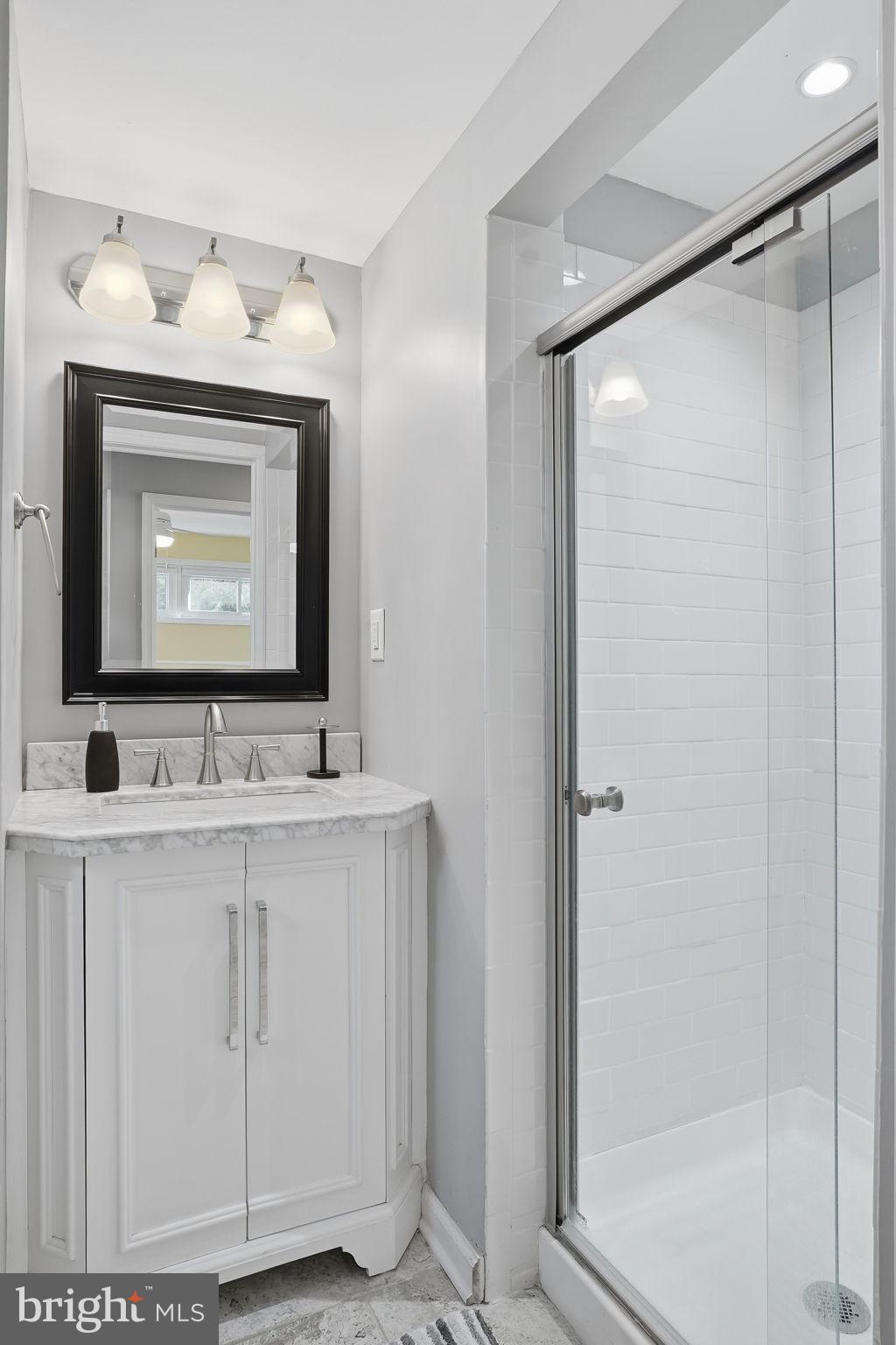 19 Williams Drive Annapolis, MD 21401 - Photo 17 of 45 a bathroom with a sink and a mirror