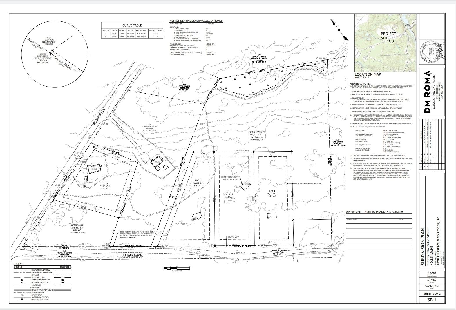 Tbd Durgin Road Hollis Center, ME 04042 - Photo 1 of 1 Durgin Rd Subdivision Plan - Final