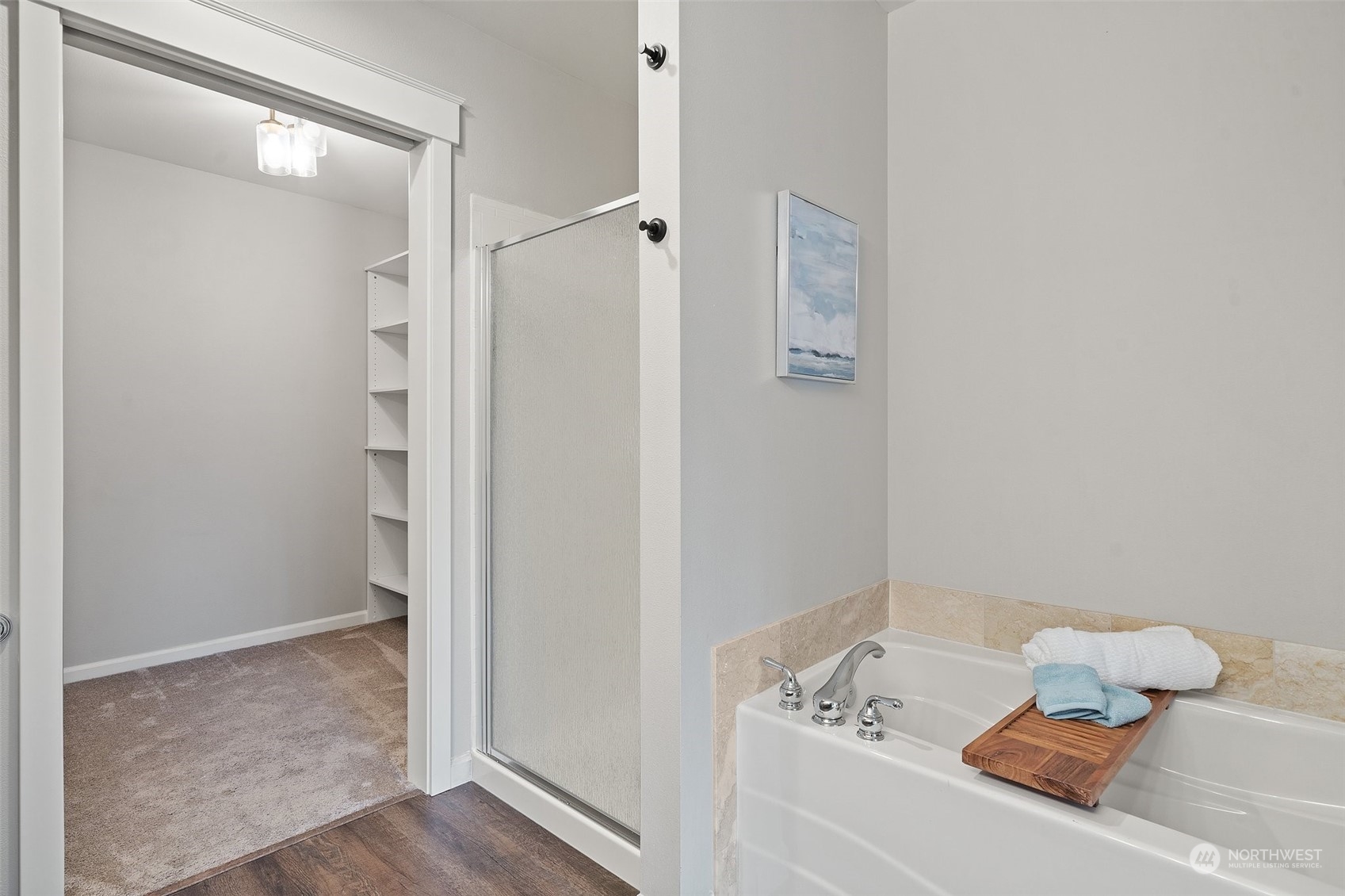 160 East Soderberg Road, Unit G18 Allyn, WA 98524 - Photo 21 of 36 a bathroom with a sink and shower