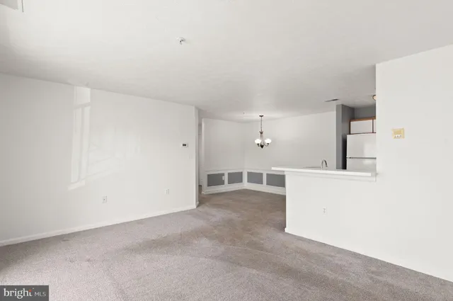 a view of a livingroom with an empty space