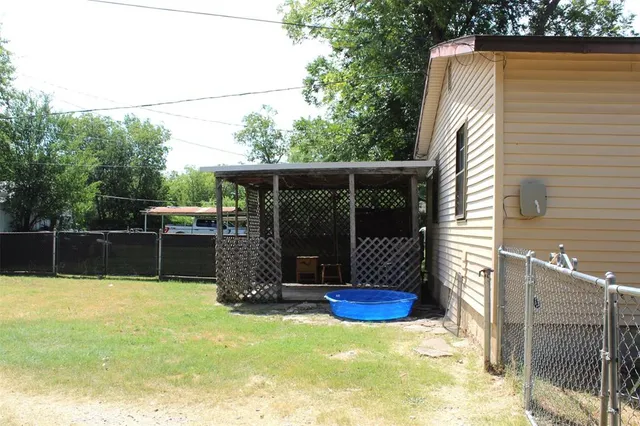 a backyard of a house