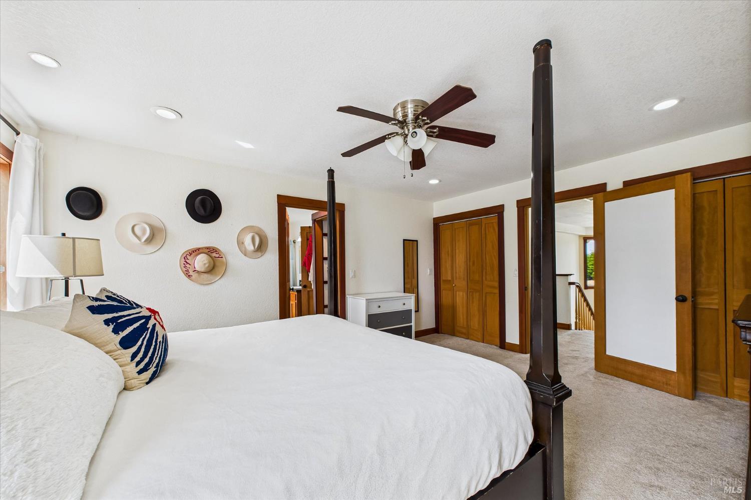 1150 Dinsmore Ranch Road Rio Dell, CA 95562 - Photo 51 of 71 a bedroom with a large bed and a large window