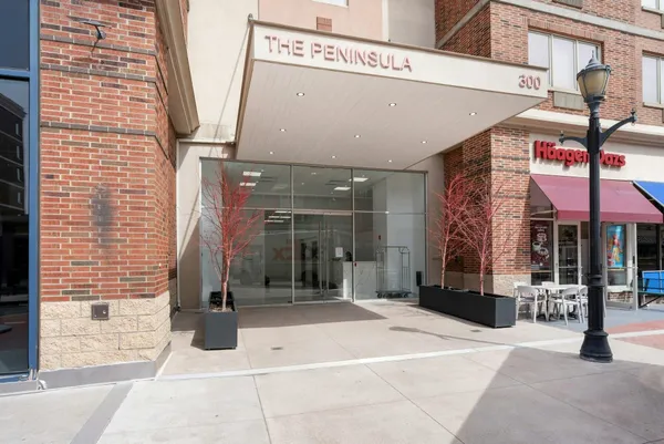 a view of city with tall buildings