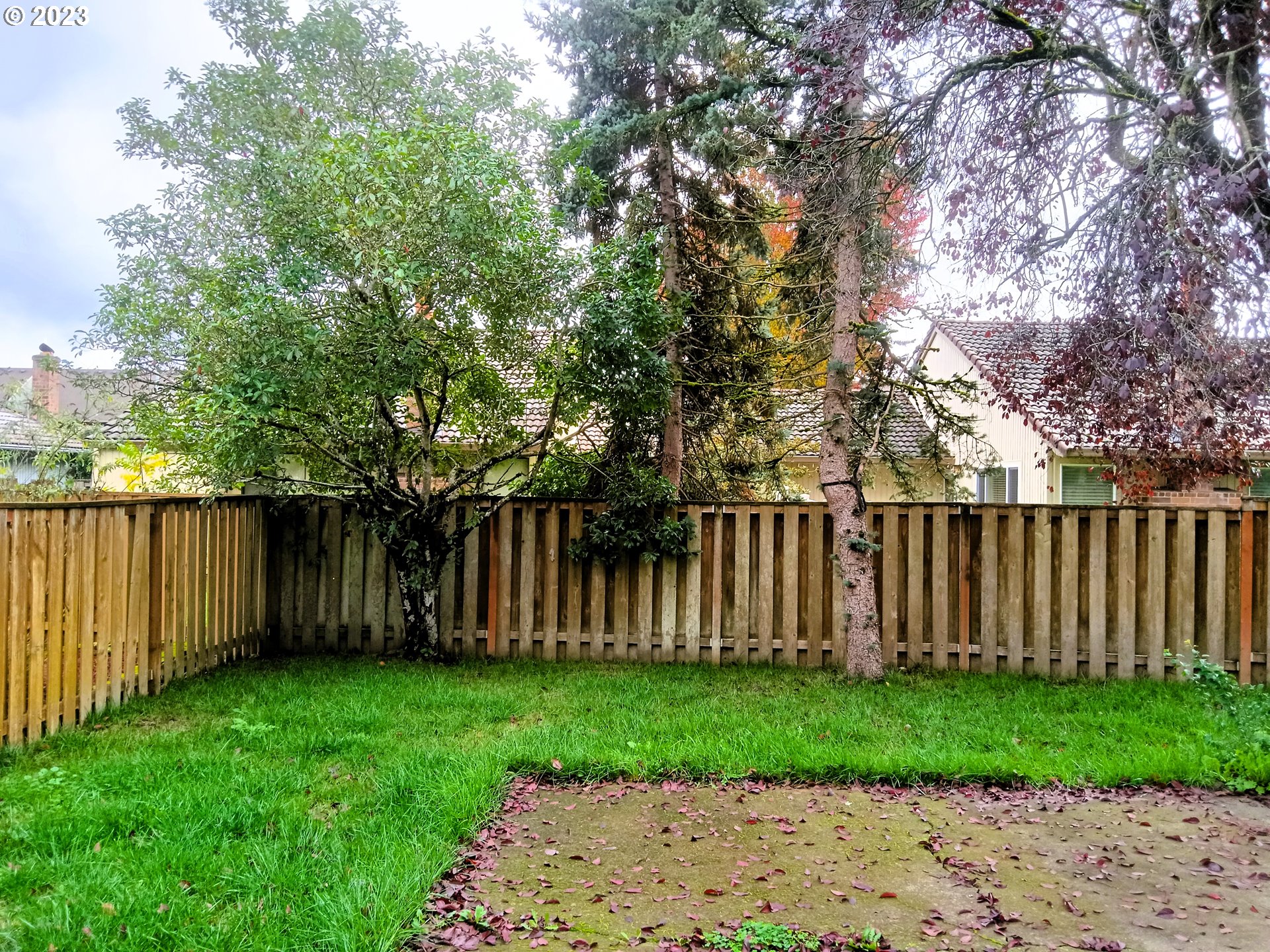 12998 Southwest Gentry Lane Beaverton, OR 97005 - Photo 7 of 22 a view of a backyard with wooden fence