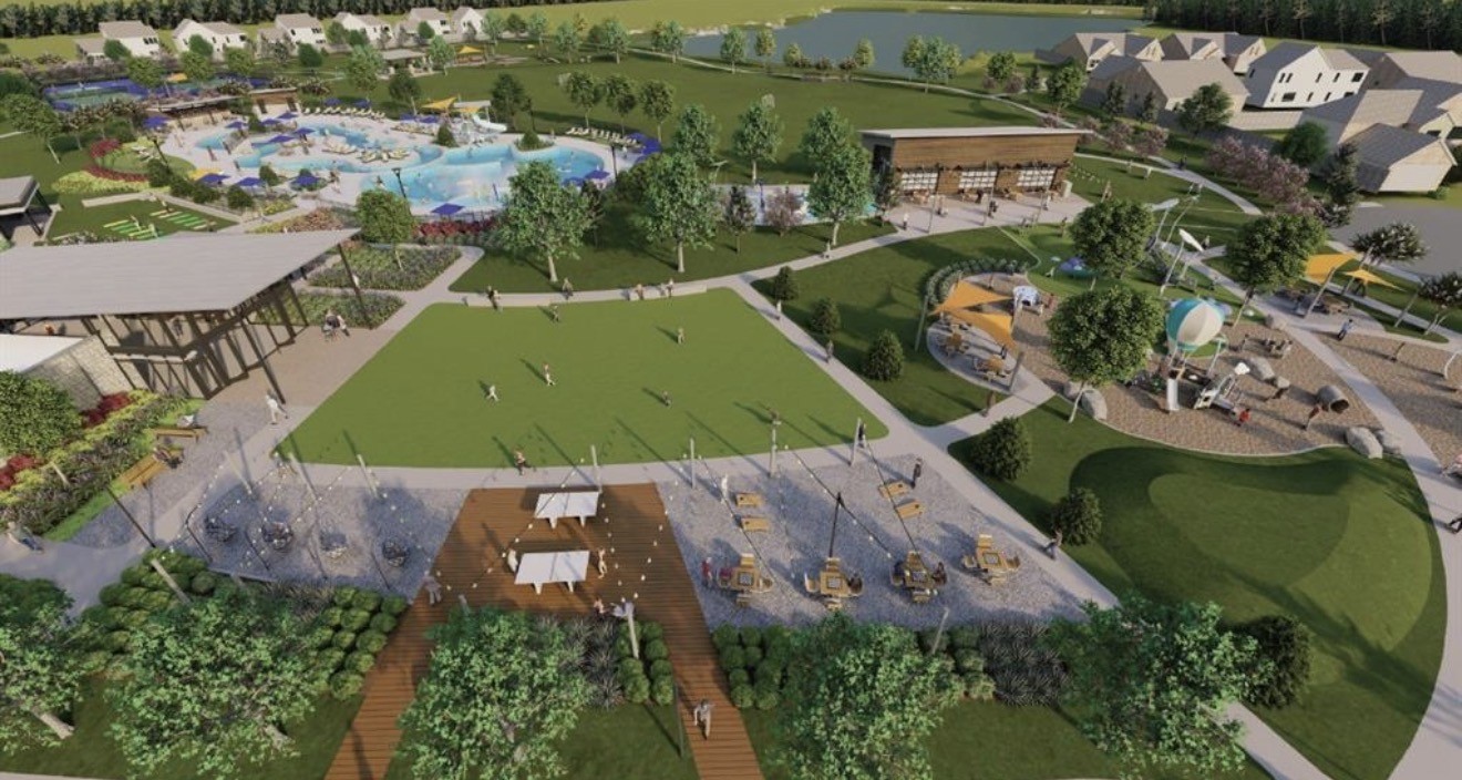 2912 Cliff Ridge Lane Katy, TX 77493 - Photo 35 of 36 an aerial view of a house with outdoor space