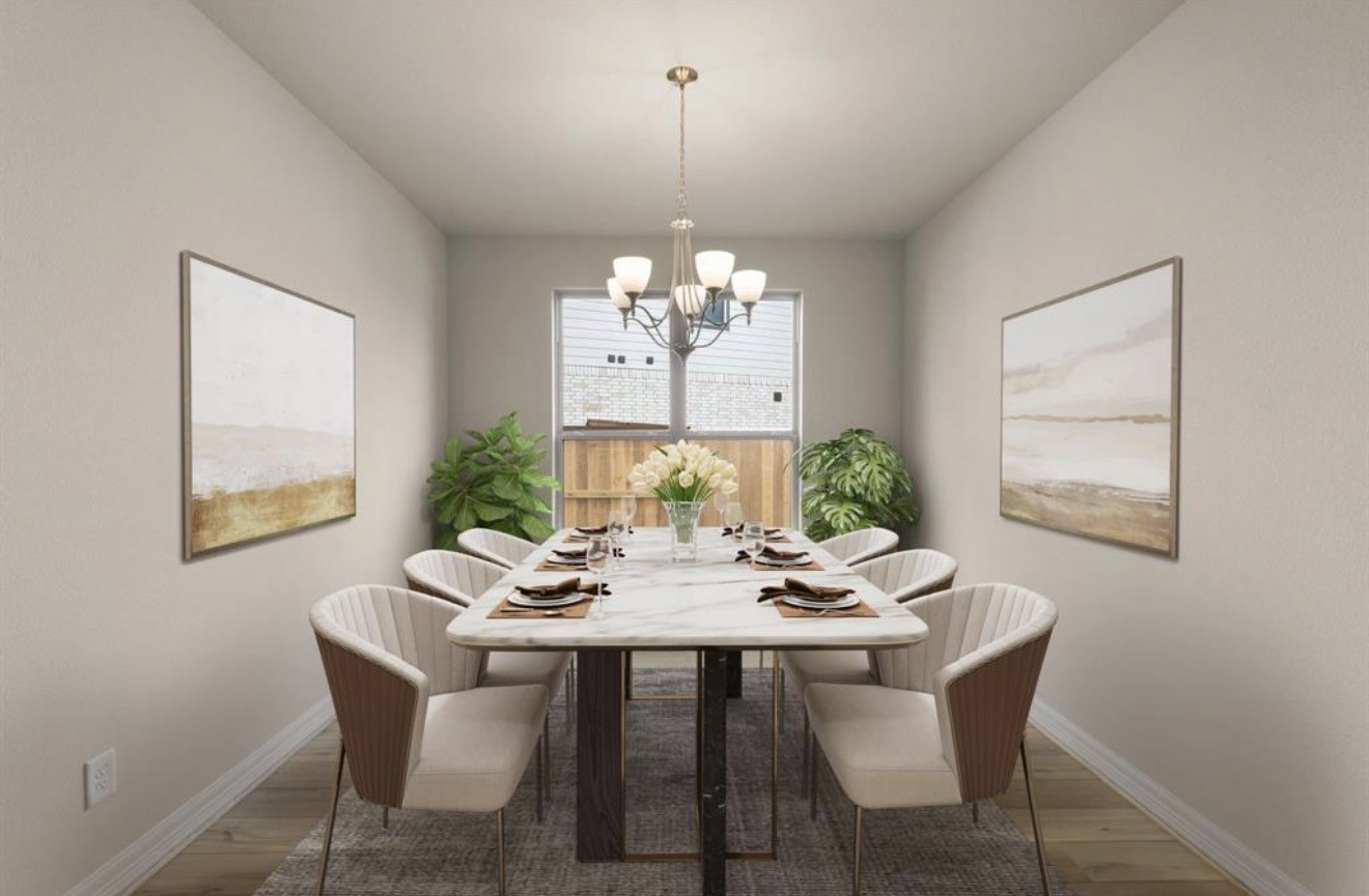 2912 Cliff Ridge Lane Katy, TX 77493 - Photo 6 of 36 a dining room with furniture a chandelier and window