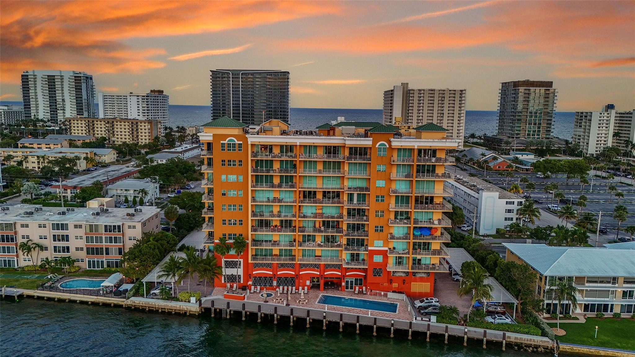 821 North Riverside Drive, Unit PH2 Pompano Beach, FL 33062 - Photo 87 of 95 a view of a city with tall buildings