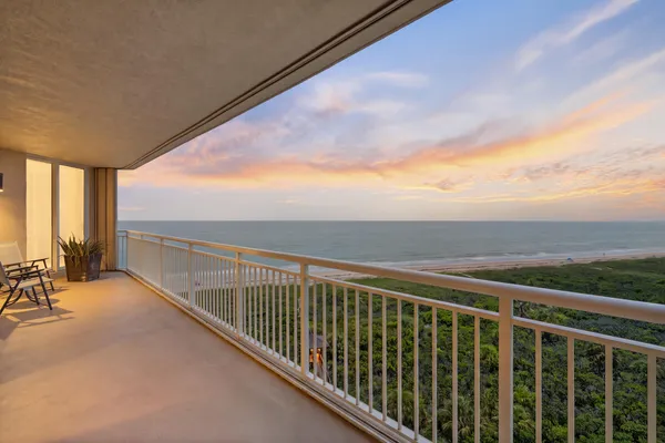 a view of an ocean and beach