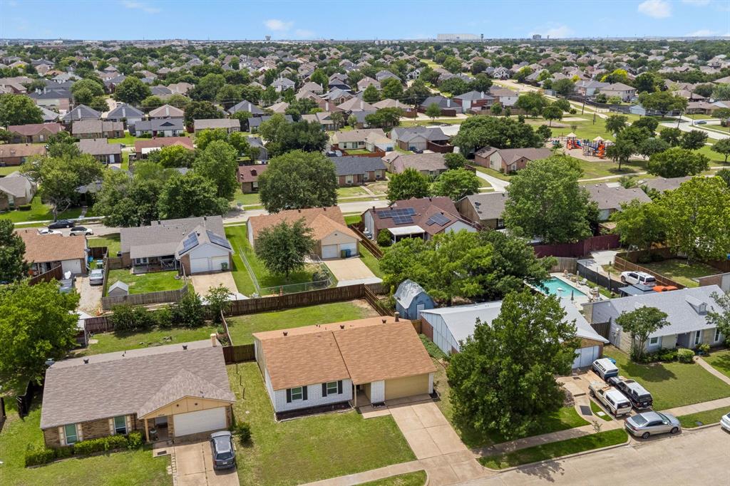 5620 Perrin Street The Colony, TX 75056 - Photo 27 of 31 an aerial view of residential houses with outdoor space