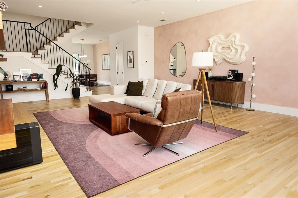 1844 Mecca Street Dallas, TX 75206 - Photo 5 of 33 Expansive living area with central stairs