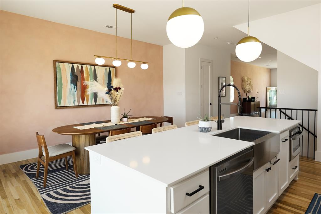 1844 Mecca Street Dallas, TX 75206 - Photo 10 of 33 Basin sink and inset microwave allow an easy to use area with plenty of sitting room or prep space