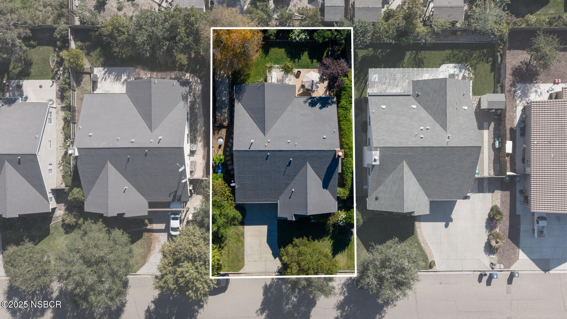 738 Hill Street Los Alamos, CA 93440 - Photo 26 of 27 an aerial view of multiple houses with a yard
