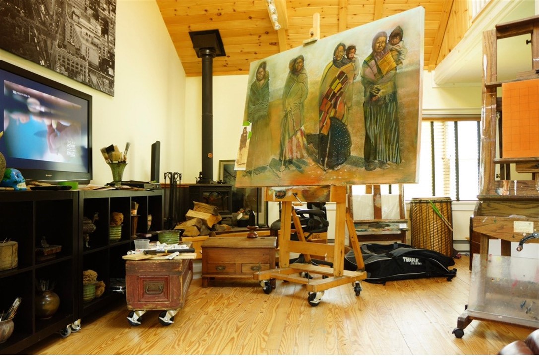 1342 Crystal Creek Road Hamden, NY 13856 - Photo 27 of 49 Studio with Wood Stove