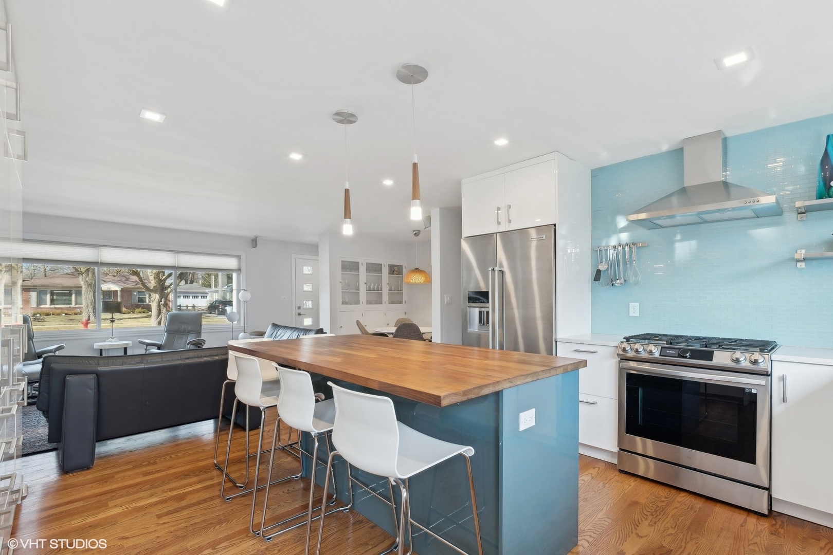 659 Deerpath Drive Deerfield, IL 60015 - Photo 6 of 22 a kitchen with stainless steel appliances granite countertop a stove a sink a microwave a refrigerator and cabinets