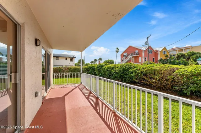 a view of a house with a balcony