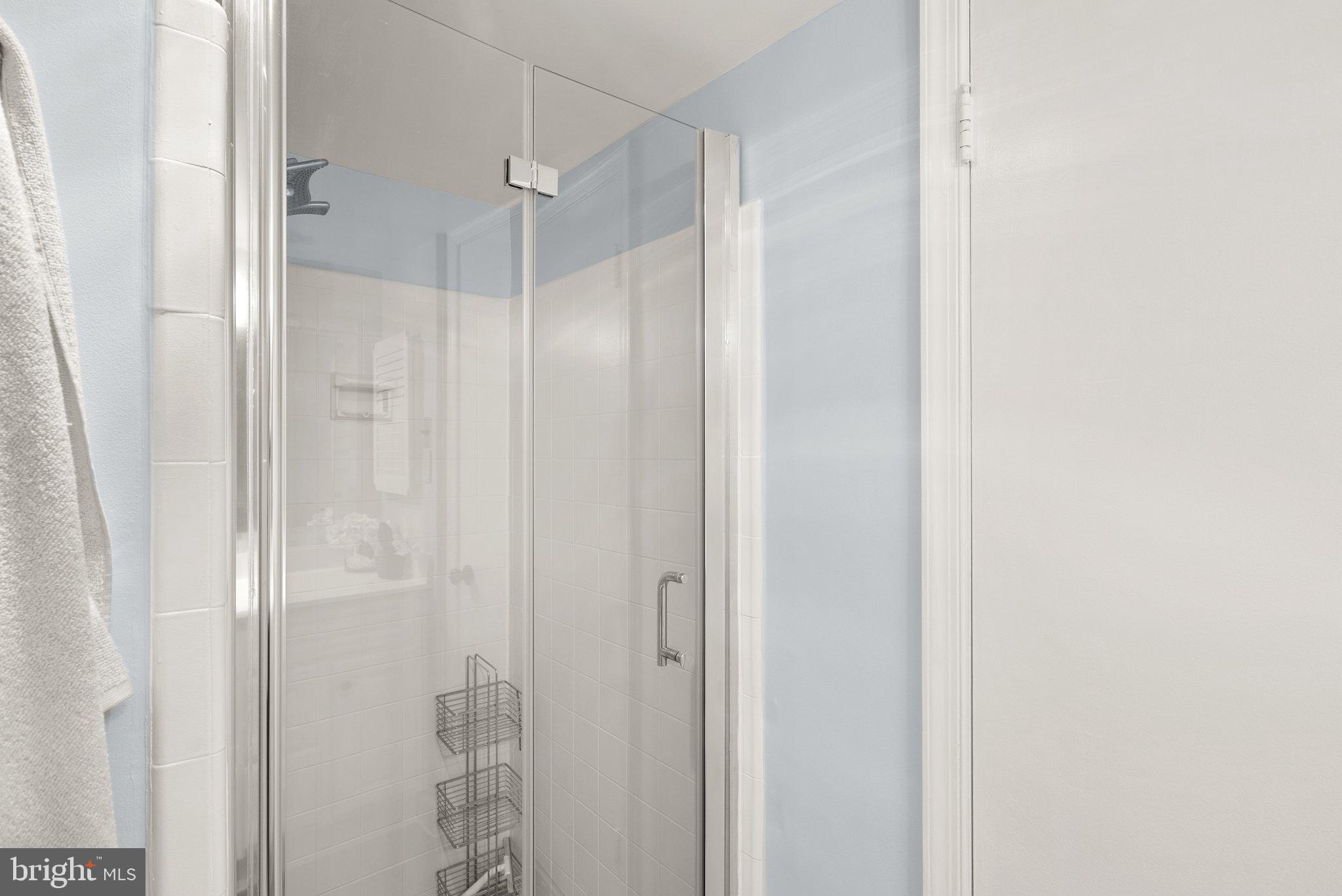 2100 Washington Avenue, Unit 10A Silver Spring, MD 20910 - Photo 22 of 26 a bathroom with a glass shower door
