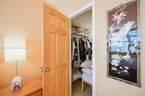 a view of hallway with livingroom