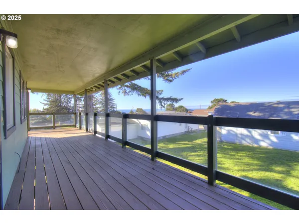 a view of an outdoor space and deck