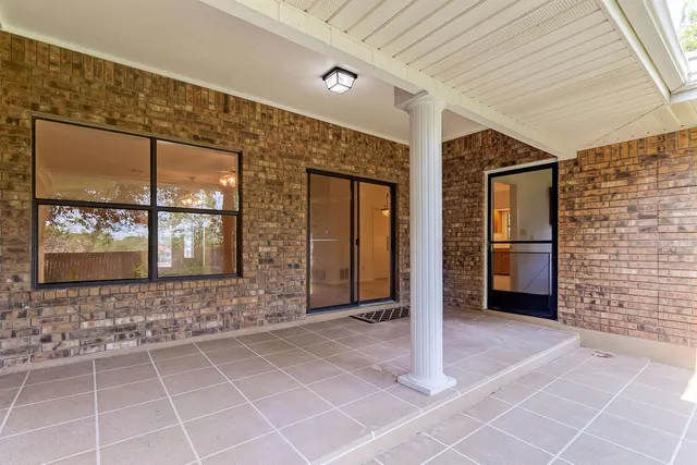a view of front door of house