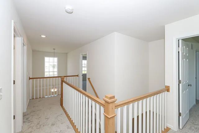 a view of a hallway with window