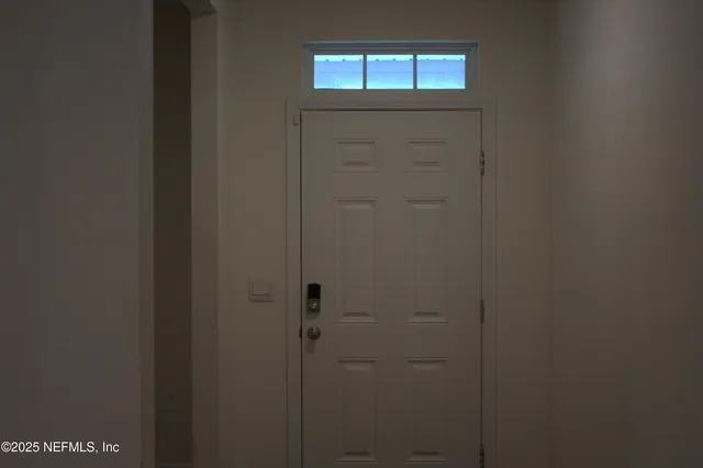 a view of wooden door