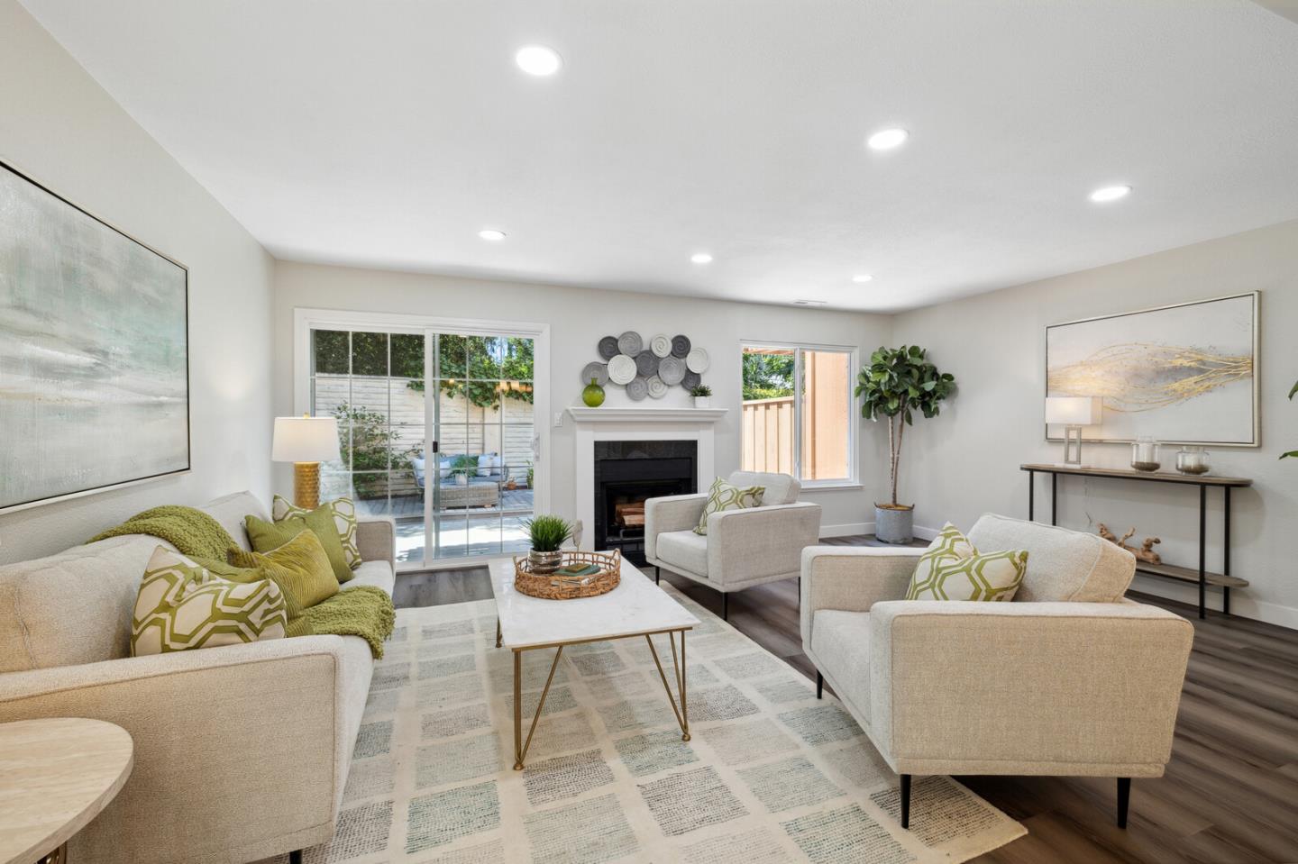 118 Granada Drive Mountain View, CA 94043 - Photo 2 of 28 a living room with furniture fireplace and window