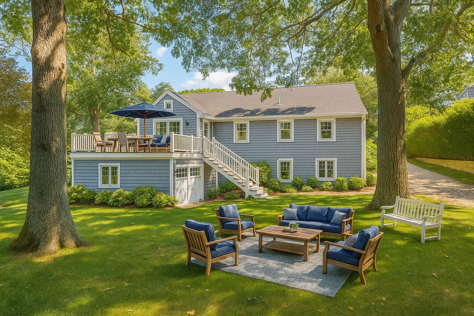 89 Swift Avenue Osterville, MA 02655 - Photo 14 of 57 89 Swift Avenue Back with Deck AI Image