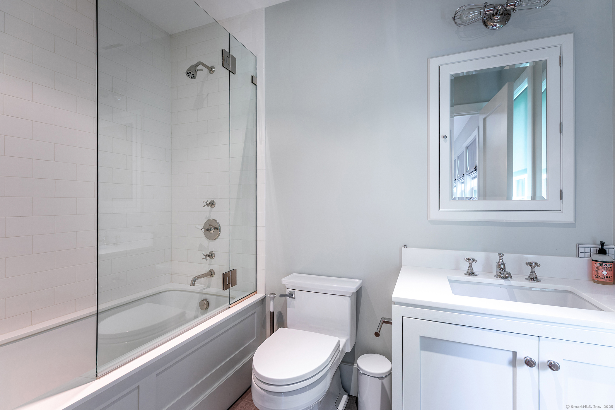 85 West Church Hill Road Washington, CT 06794 - Photo 25 of 38 a bathroom with a granite countertop toilet a sink and bathtub