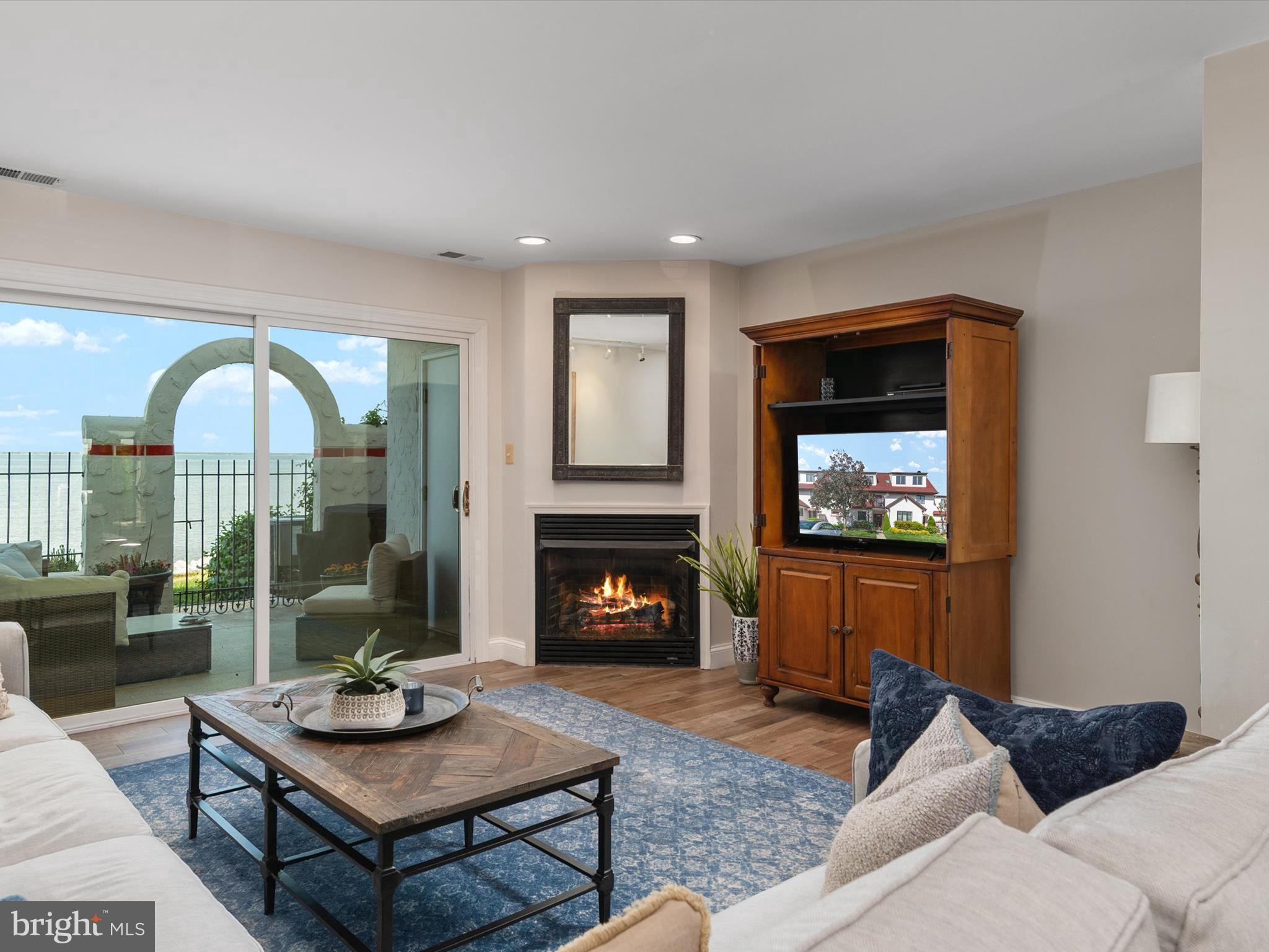 32 Queen Anne Way Chester, MD 21619 - Photo 14 of 61 a living room with furniture a fireplace and a flat screen tv