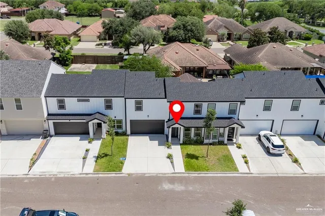 an aerial view of a city