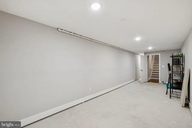 a bedroom with a bed and closet