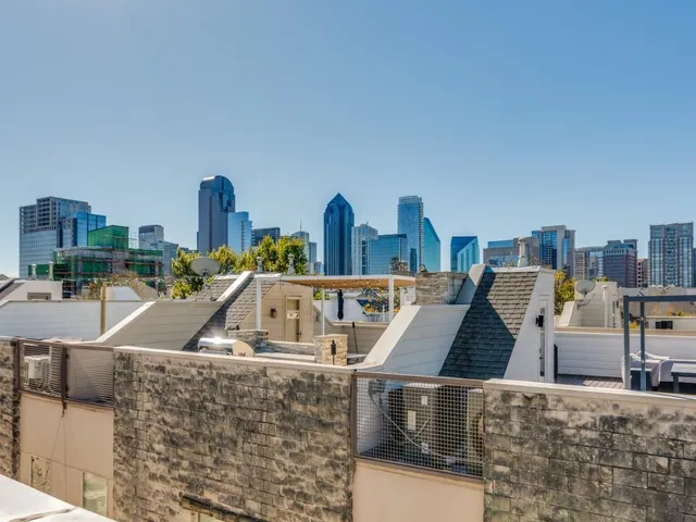 a view of a city from a terrace
