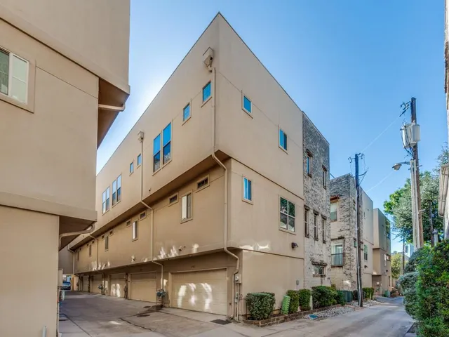 a front view of a building with street