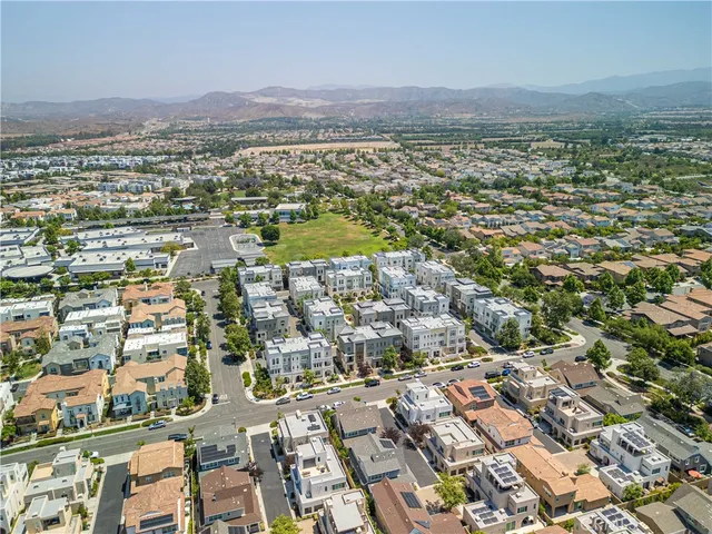 an aerial view of multiple house