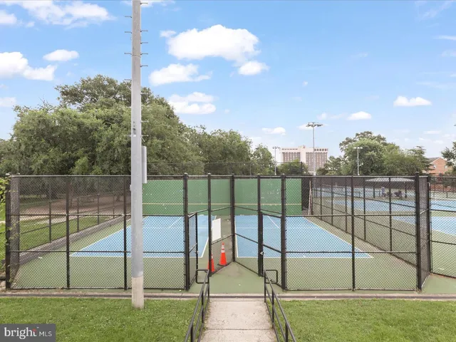 a view of a deck with a big yard