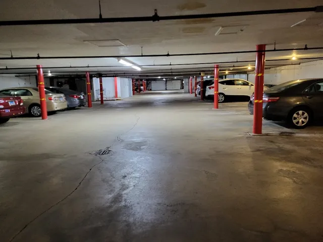 a view of a backyard with pathway