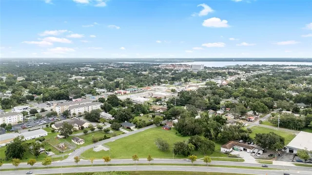 an aerial view of a city
