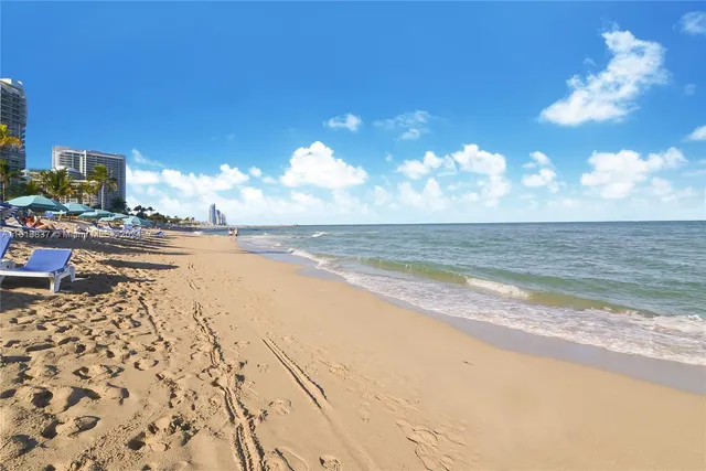 a view of an ocean and beach