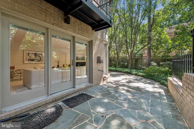 a view of backyard with green space