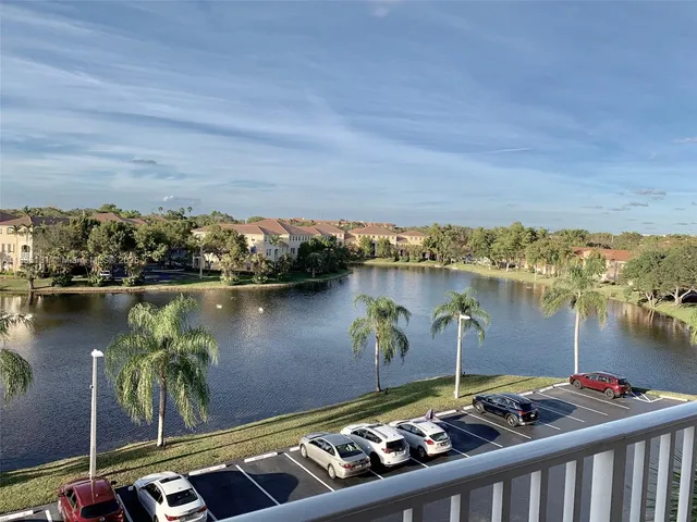 a view of a lake with a ocean view