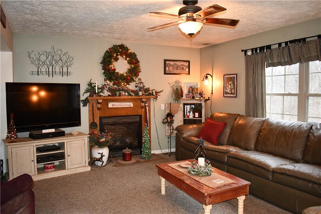 74 Tr784 Burgettstown, PA 15021 - Photo 15 of 22 a living room with furniture a flat screen tv and a fireplace