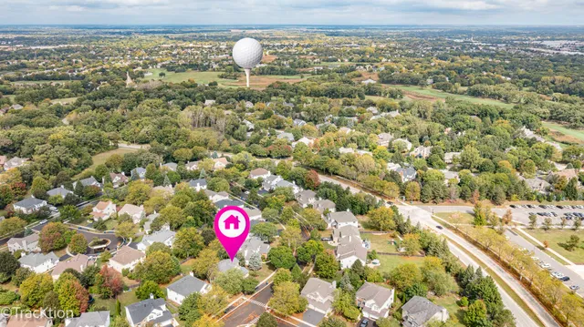 a view of city and mountain
