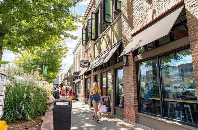 a view of a park with plants and trees