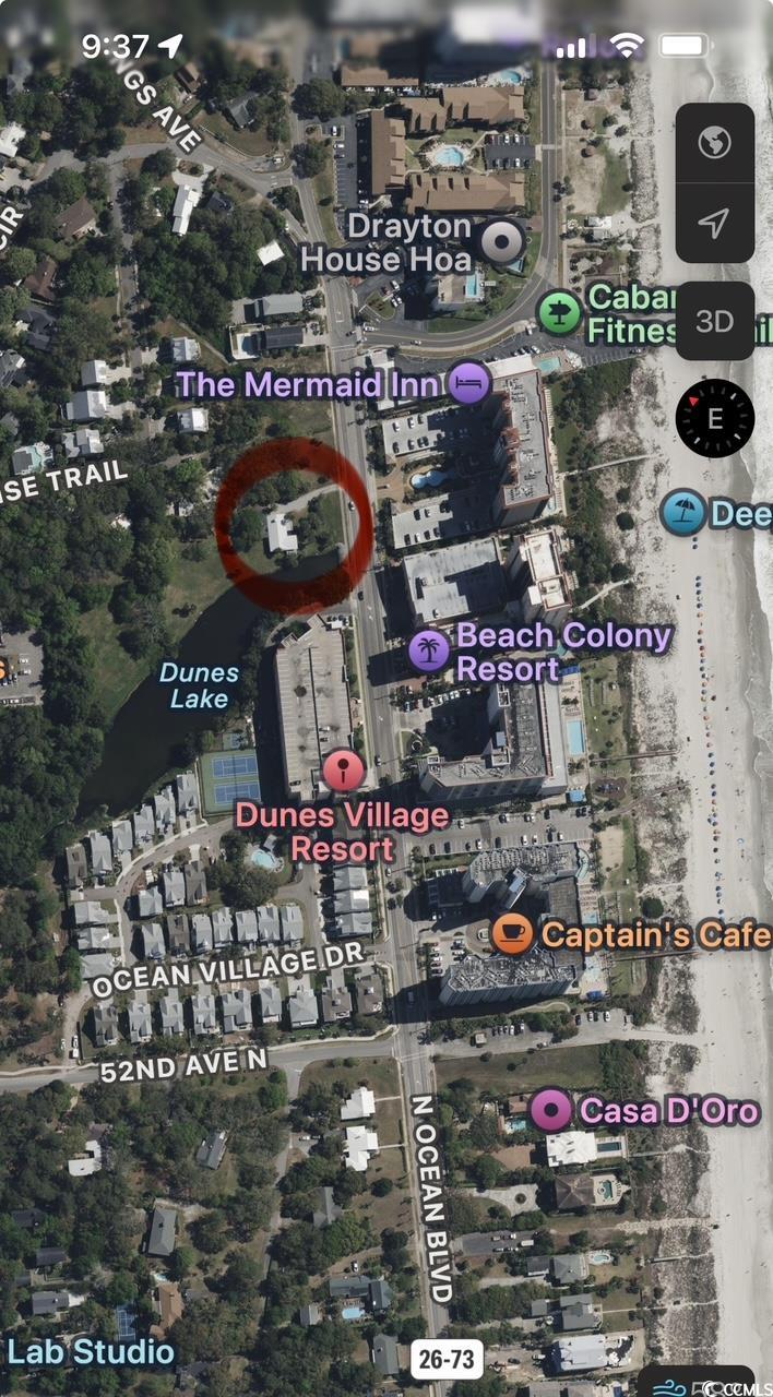 5307 North Ocean Boulevard Myrtle Beach, SC 29577 - Photo 39 of 39 Aerial view of property's location