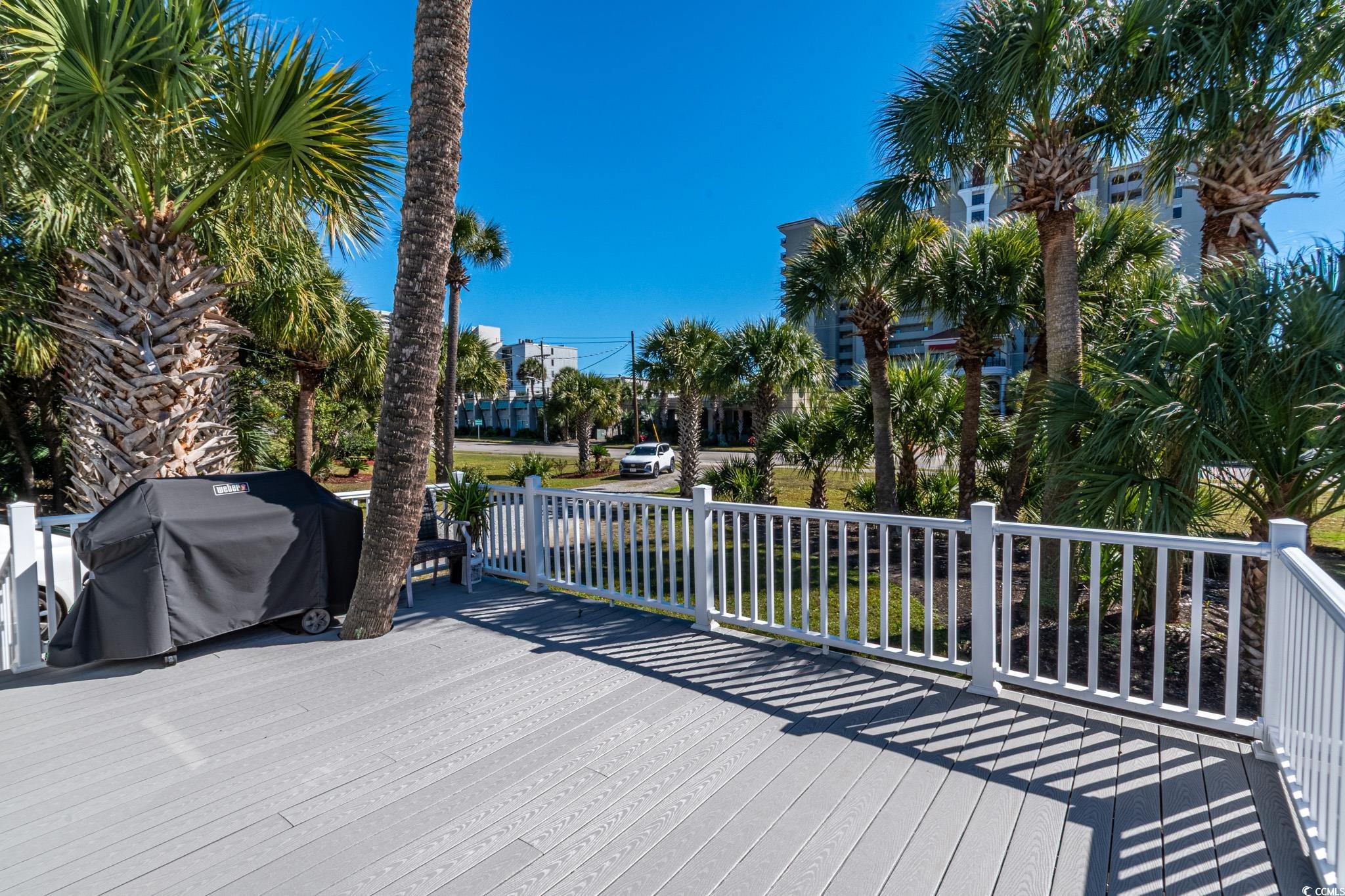 5307 North Ocean Boulevard Myrtle Beach, SC 29577 - Photo 4 of 39 Wooden terrace with area for grilling